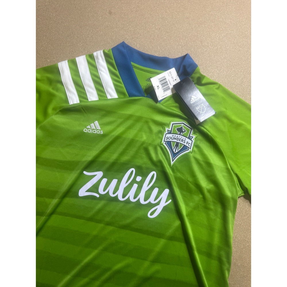 Adidas Seattle Sounders FC Zulily MLS Soccer Jersey Men's XL Green Shirt NWT‎